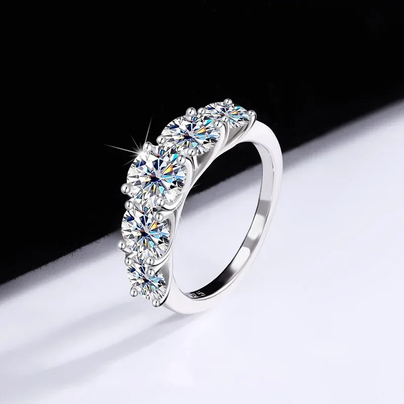 แหวนแต่งงานทองคําขาว 18K หรูหร - Moissanite Engagement Ring 1 Carat บทวิจารณ์และราคา