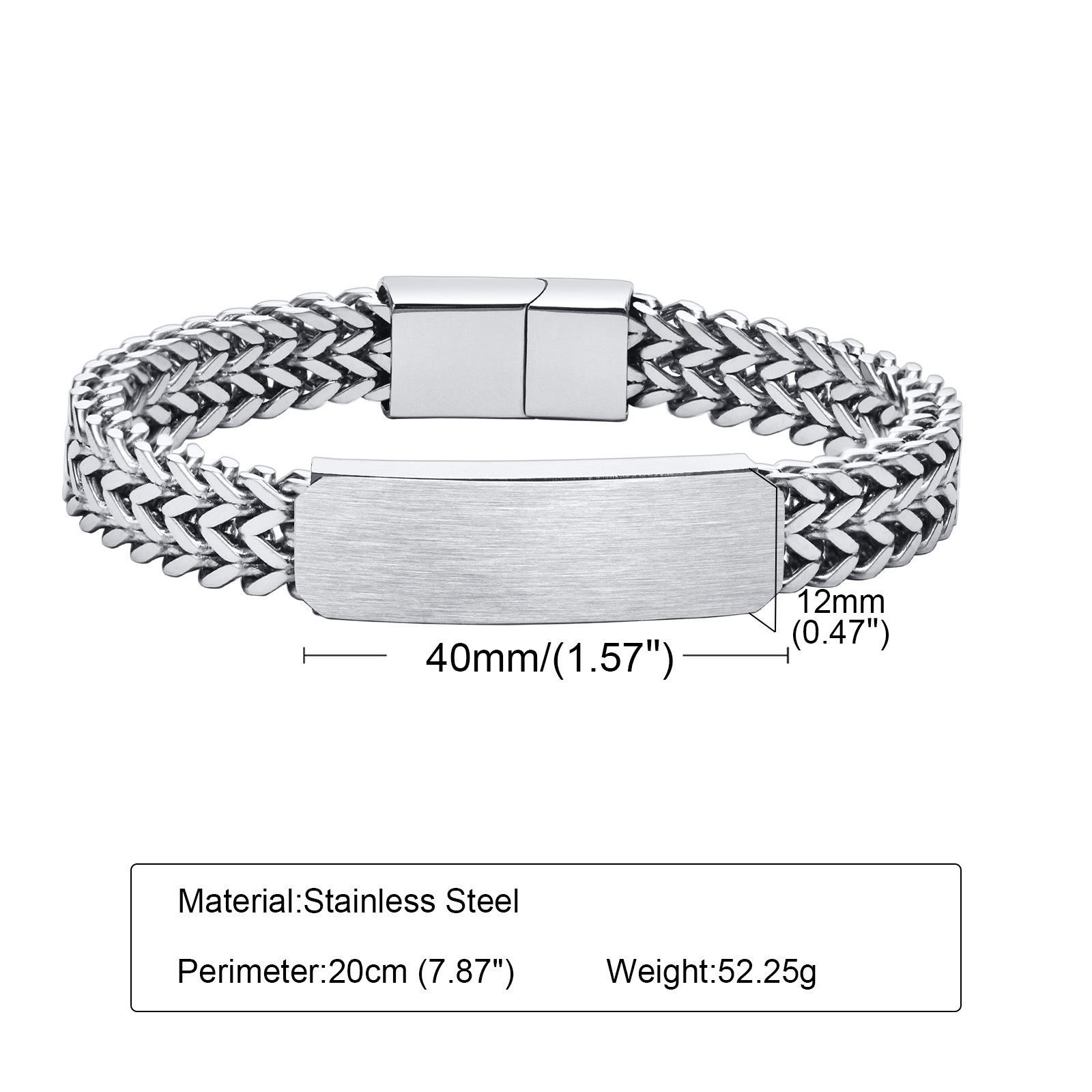 ฟรีปรับแต่งกำไลข้อมือสำหรับชาย - Cuban Link Chain 12Mm บทวิจารณ์และราคา