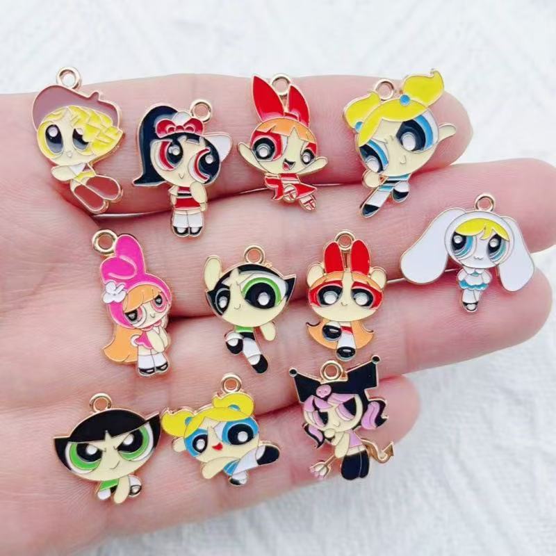 จี้รูปการ์ตูนสาวน้อยเคลือบน้ำม - Earrings บทวิจารณ์และราคา