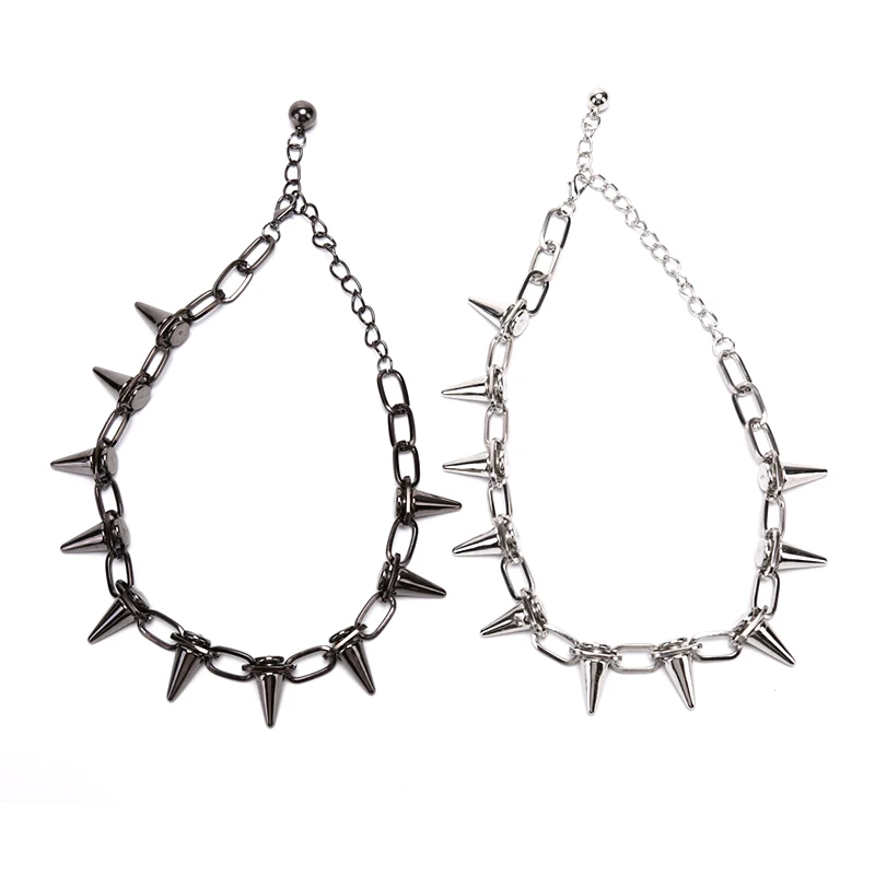 สร้อยคอโชคเกอร์โซ่ลิงค์สไตล์พั - Goth Punk Spike Choker บทวิจารณ์และราคา