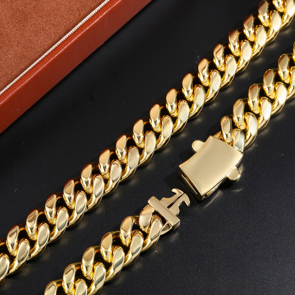 สร้อยข้อมือแบบไมอามีคิวบันขนาด - Cuban Link Chain 12Mm บทวิจารณ์และราคา