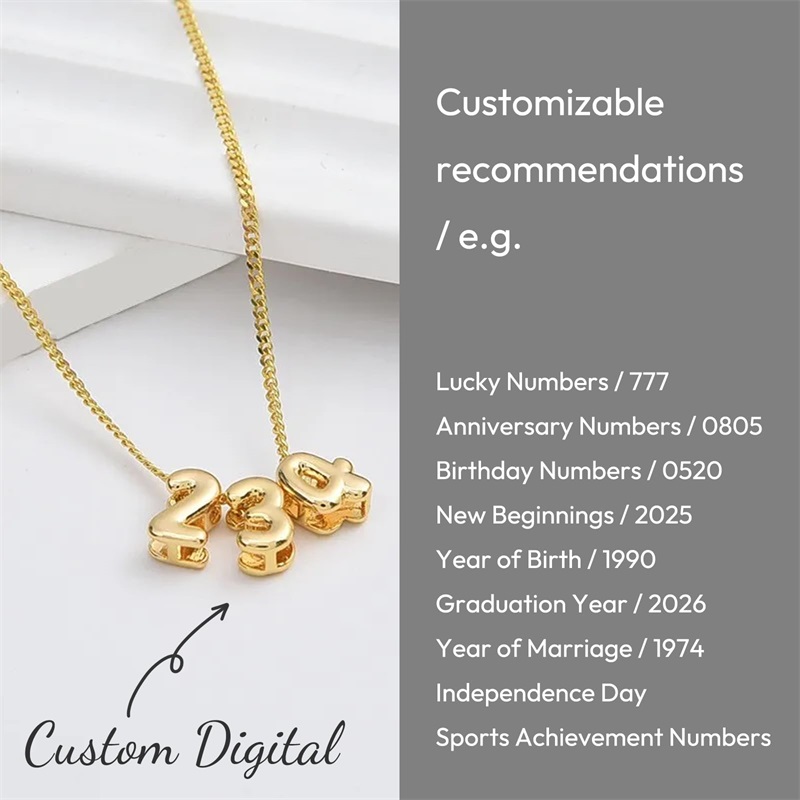 สร้อยคอตัวอักษร 3 มิติแบบฟองสบ - Initial Letter Necklace 18K Gold บทวิจารณ์และราคา