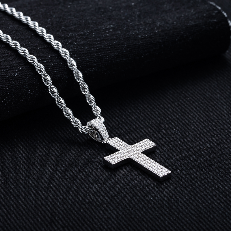 MossanRappr Moissanite Bling C - 925 Sterling Silver Chain Necklace Men บทวิจารณ์และราคา