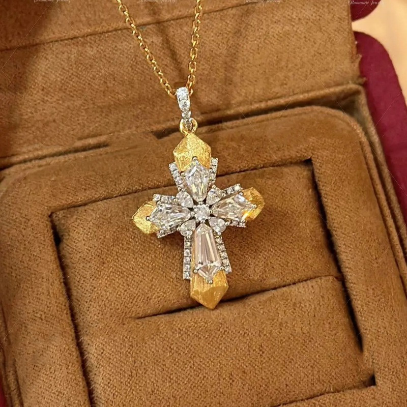 Vintage Vatican Cross จี้สร้อย - Cross Pendant Necklace Gold บทวิจารณ์และราคา