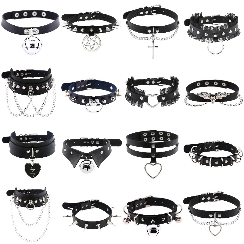 อินเทรนด์ Punk Spike Rivet หนั - Goth Punk Spike Choker บทวิจารณ์และราคา