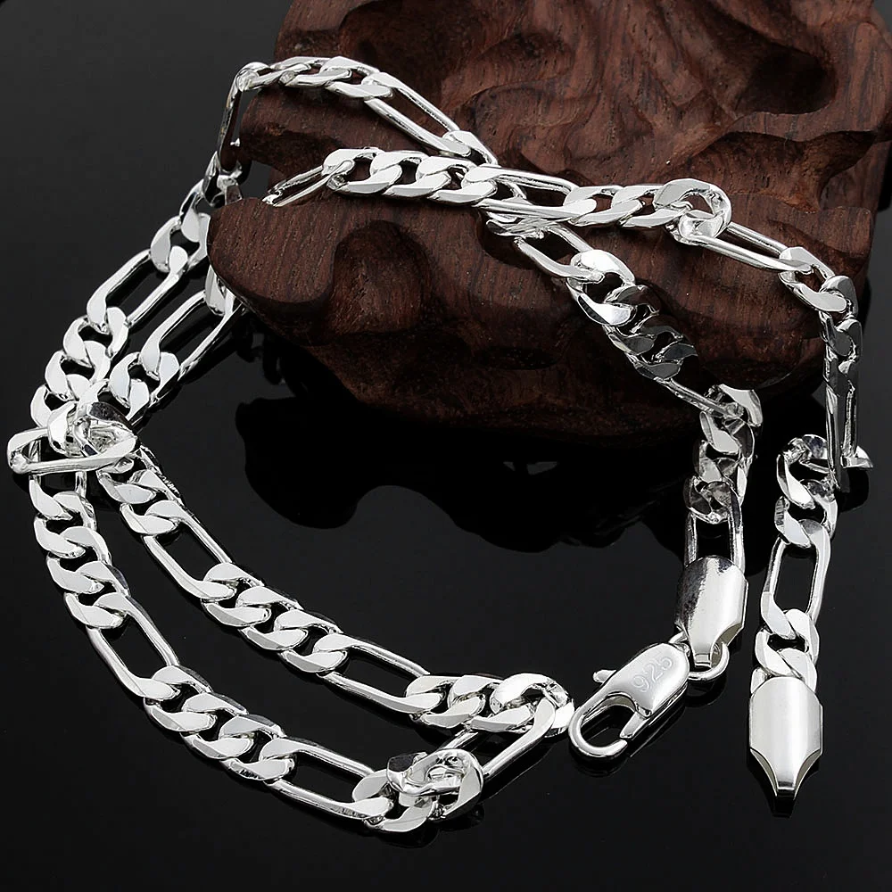 สร้อยคอเงินแท้ 925 ชุบทอง 18K  - 925 Sterling Silver Chain Necklace Men บทวิจารณ์และราคา