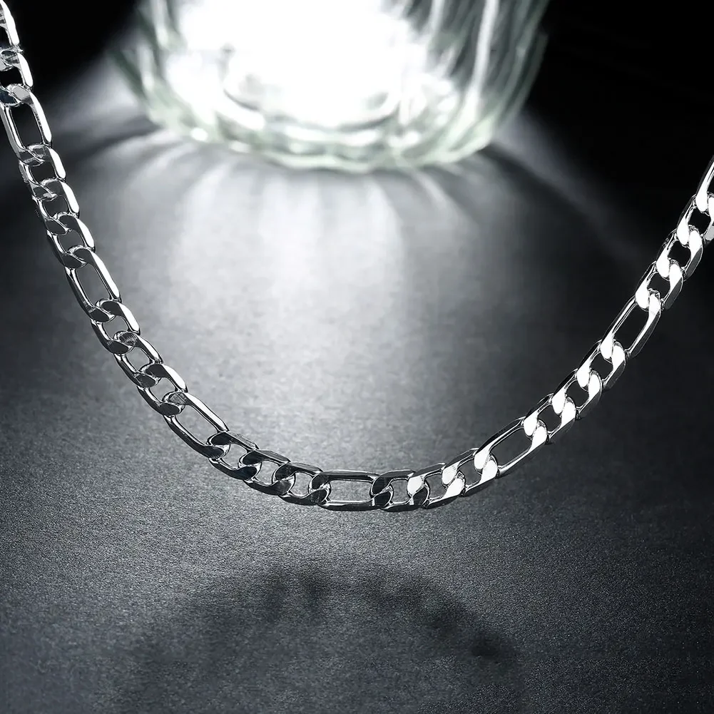 สร้อยคอเงินแท้ 925 ชุบทอง 18K  - 925 Sterling Silver Chain Necklace Men บทวิจารณ์และราคา