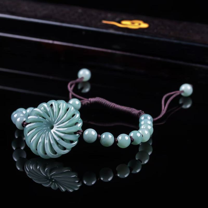 หยกธรรมชาติเกรด A นำโชค สร้อยข - Bracelets บทวิจารณ์และราคา