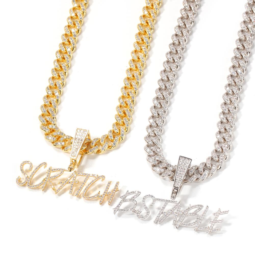 TBTKที่กำหนดเองชื่อCurisveจี้B - Cuban Link Chain 12Mm บทวิจารณ์และราคา