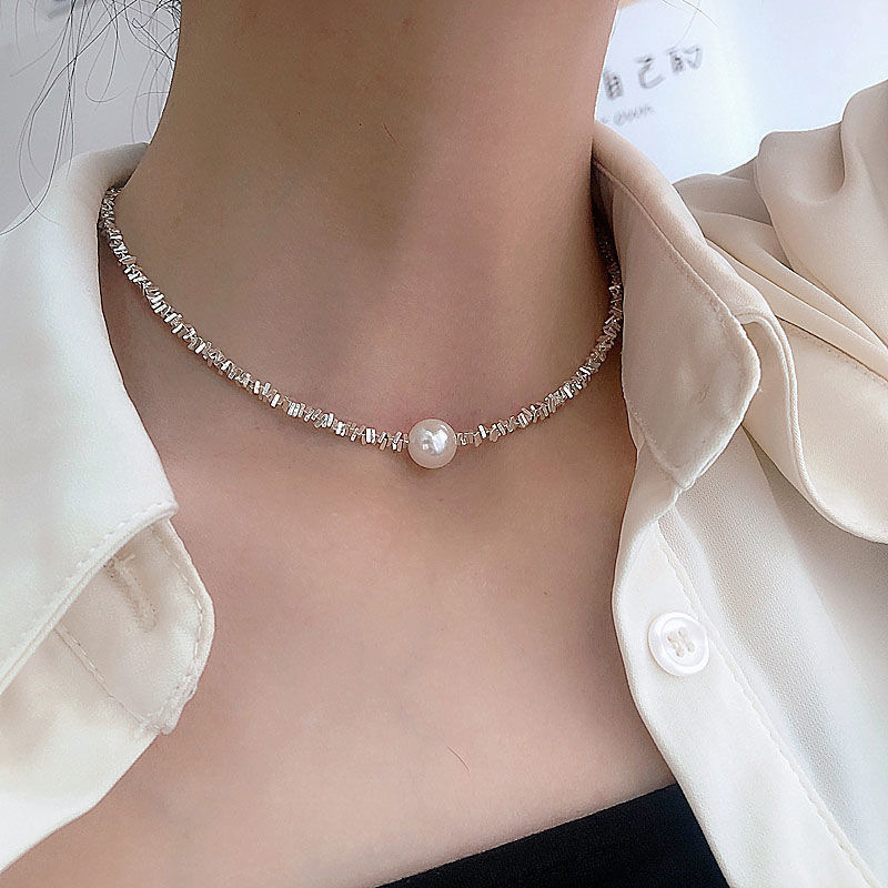 สร้อยคอเงินโบราณสไตล์วินเทจสำห - Pearl Choker Necklace Vintage บทวิจารณ์และราคา