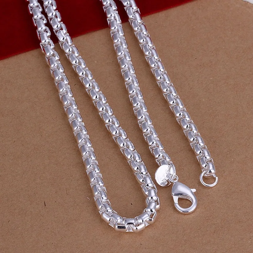 สร้อยคอเงินแท้ 925 ขนาด 45-60  - 925 Sterling Silver Chain Necklace Men บทวิจารณ์และราคา