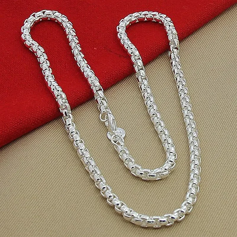 สร้อยคอเงินแท้ 925 ขนาด 45-60  - 925 Sterling Silver Chain Necklace Men บทวิจารณ์และราคา