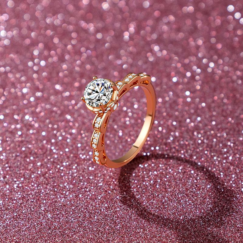 แหวนช่อดอกไม้สี่แฉก 1 กะรัต สำ - Moissanite Engagement Ring 1 Carat บทวิจารณ์และราคา