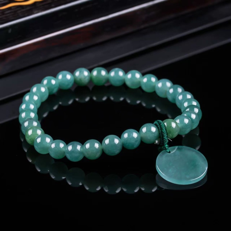 หยกธรรมชาติสีน้ำเงิน ลูกปัดไม่ - Bracelets บทวิจารณ์และราคา