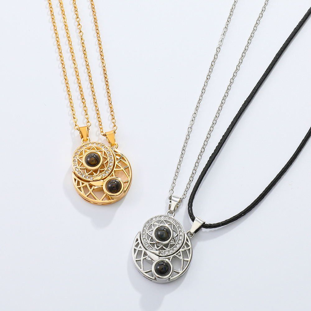 2PCS แม่เหล็กคู่สร้อยคอ100 I L - Magnetic Couple Matching Necklaces บทวิจารณ์และราคา