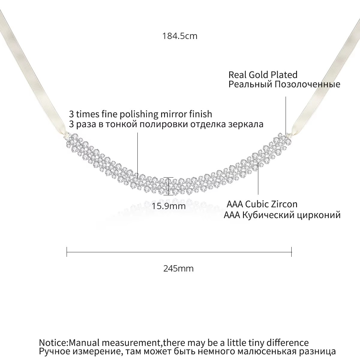 LUOTEEMI สามชั้นCubic Zirconia - Layered Pendant Necklace Aesthetic บทวิจารณ์และราคา