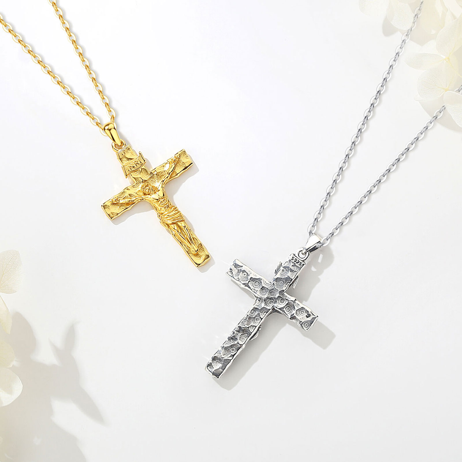 สร้อยคอไม้กางเขนยูโดร่า ชุบเงิ - Cross Pendant Necklace Gold บทวิจารณ์และราคา
